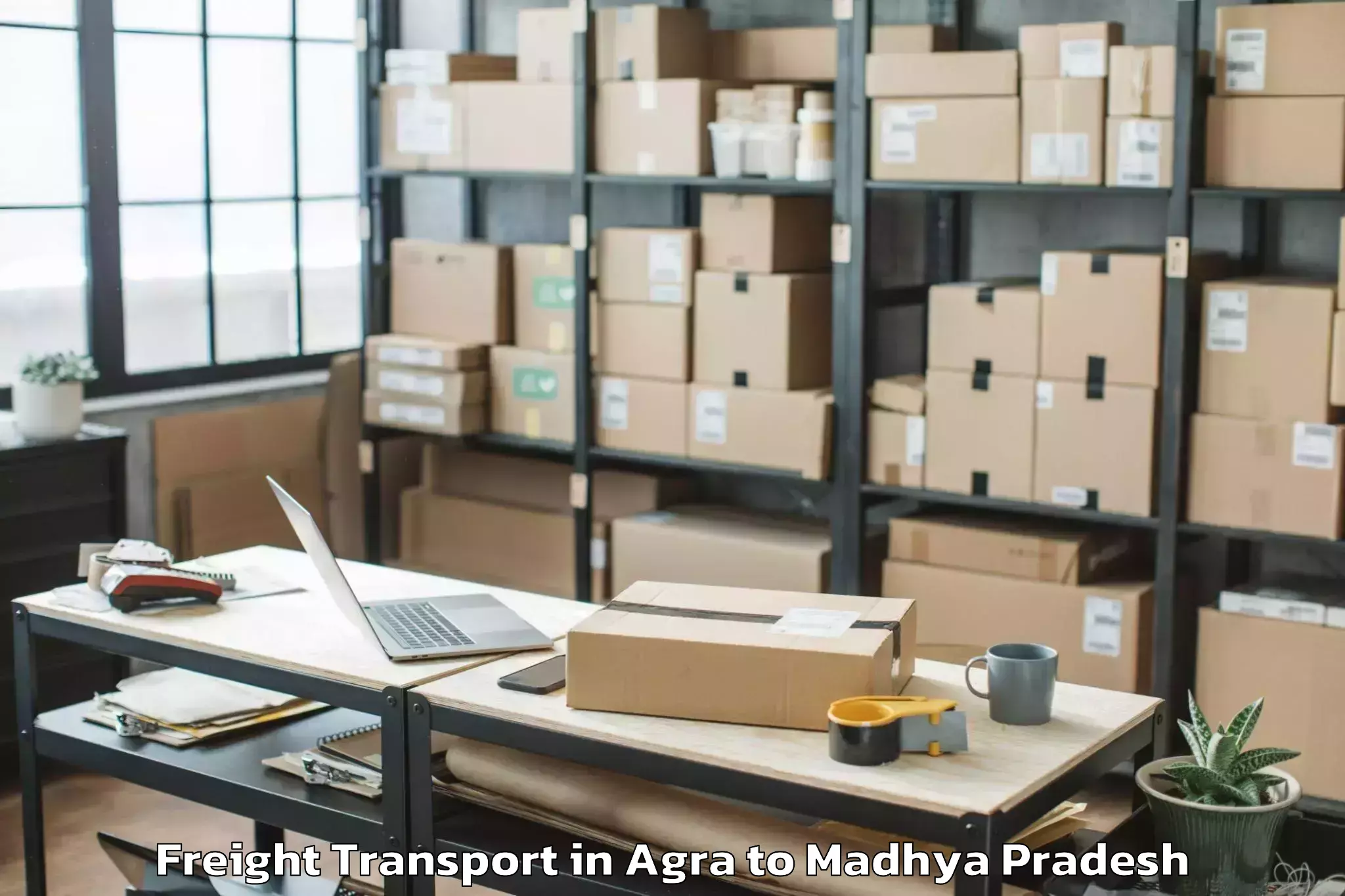 Book Agra to Sanwer Freight Transport